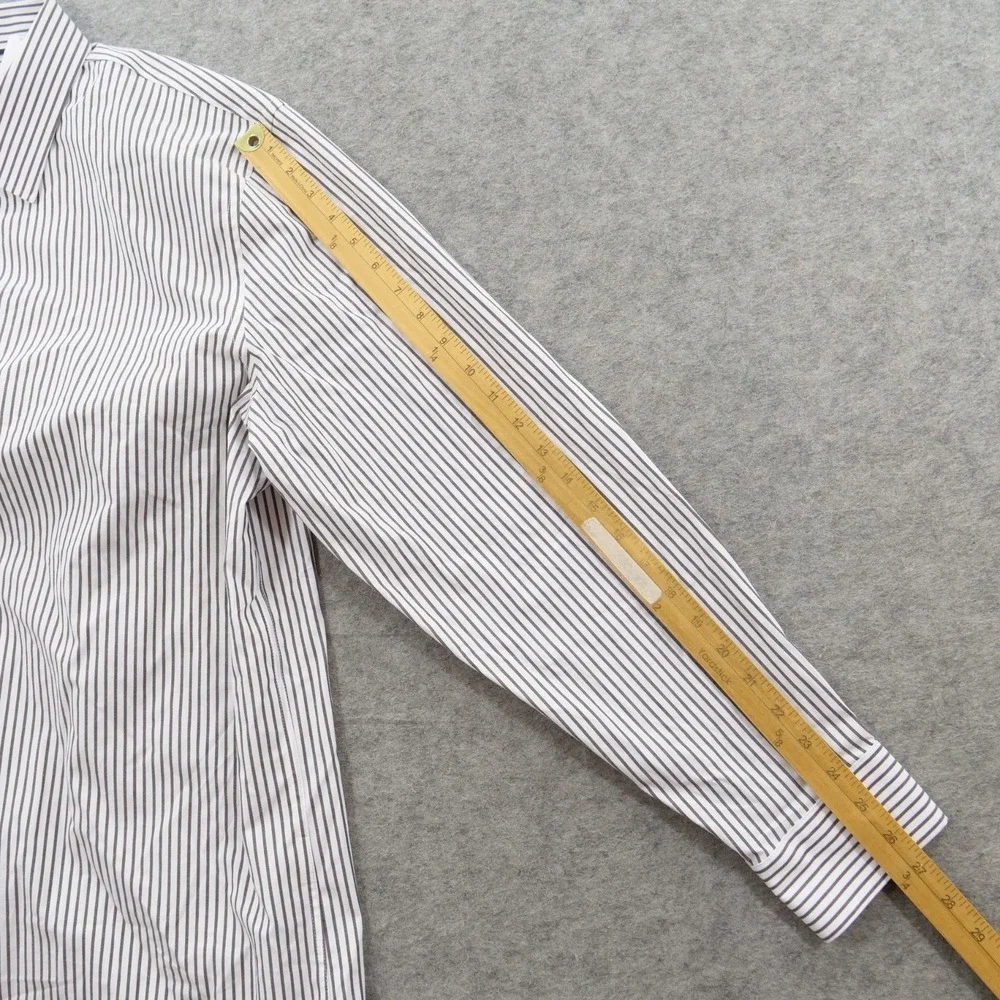 Banana Republic Shirt Mens Extra Large White Gray Wrinkle Resistant Dress New